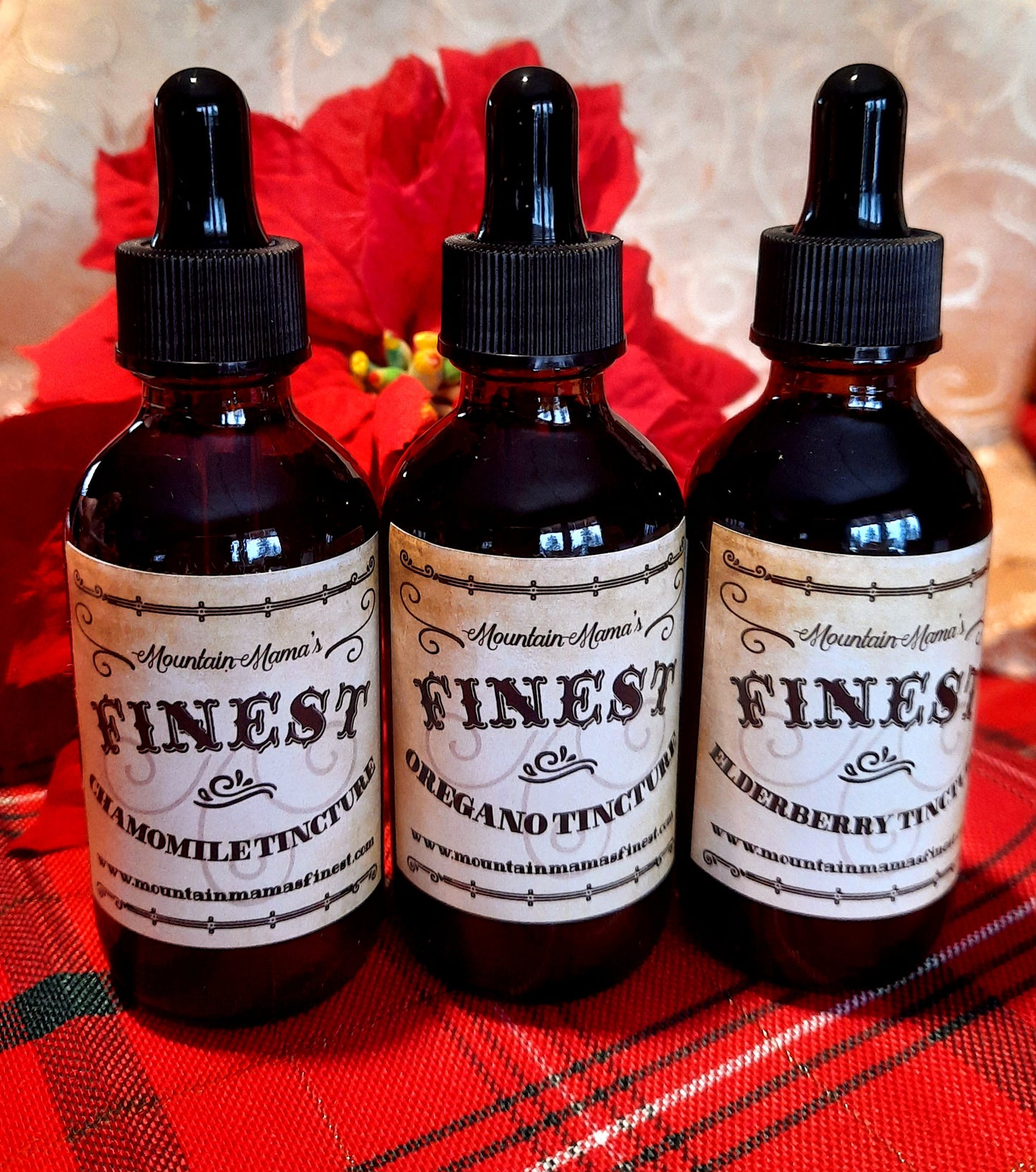 Wellness Bundle Trio with Elderberry, Oregano, and Chamomile Tinctures. Battle those pesky bugs this new year of cold and flu season!